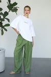 Linen Wide Pants - Matcha