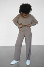Modalite Straight Crop Sweatpants - Truffle