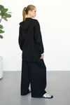 Linen Wide Pants - Black