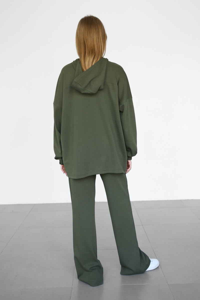 Hoodie Lounge Set - Military