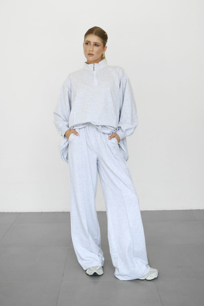 Anya Co-ord Set - Grey Melange