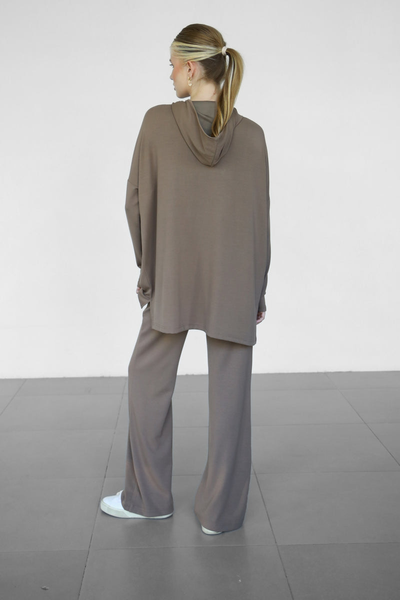 Modalite Half Zip Hoodie - Truffle