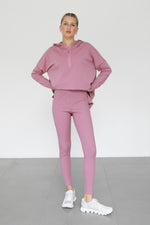 Ribbed Leggings With Pockets - Berry Nude