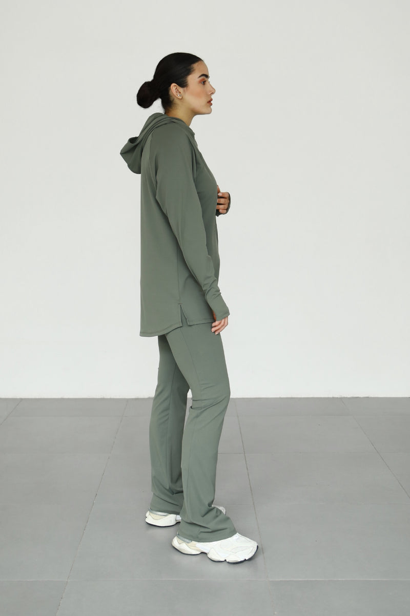 Actee Flare Leggings - Artichoke