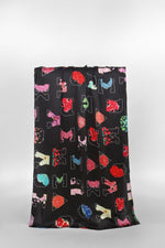 Alpha Black Silk Scarf