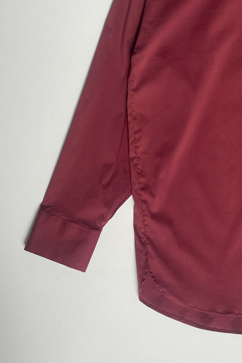 Basic Poplin Shirt - Burgundy
