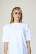 Padded Cotton T-shirt - White