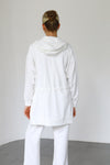 Light Waisted Zip-Up Hoodie - Cream