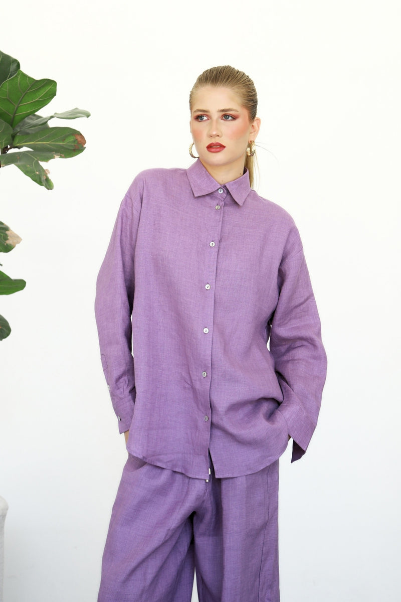 Linen Shirt - Iris