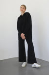 Knit Flare Pants - Black