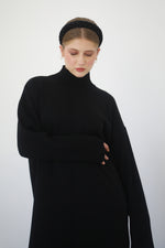 Maxi Knit Dress - Full Length - Black