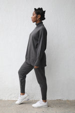 Relaxed Knit Joggers - Gunmetal