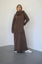 Maxi Knit Dress - Full Length - Heather Wood