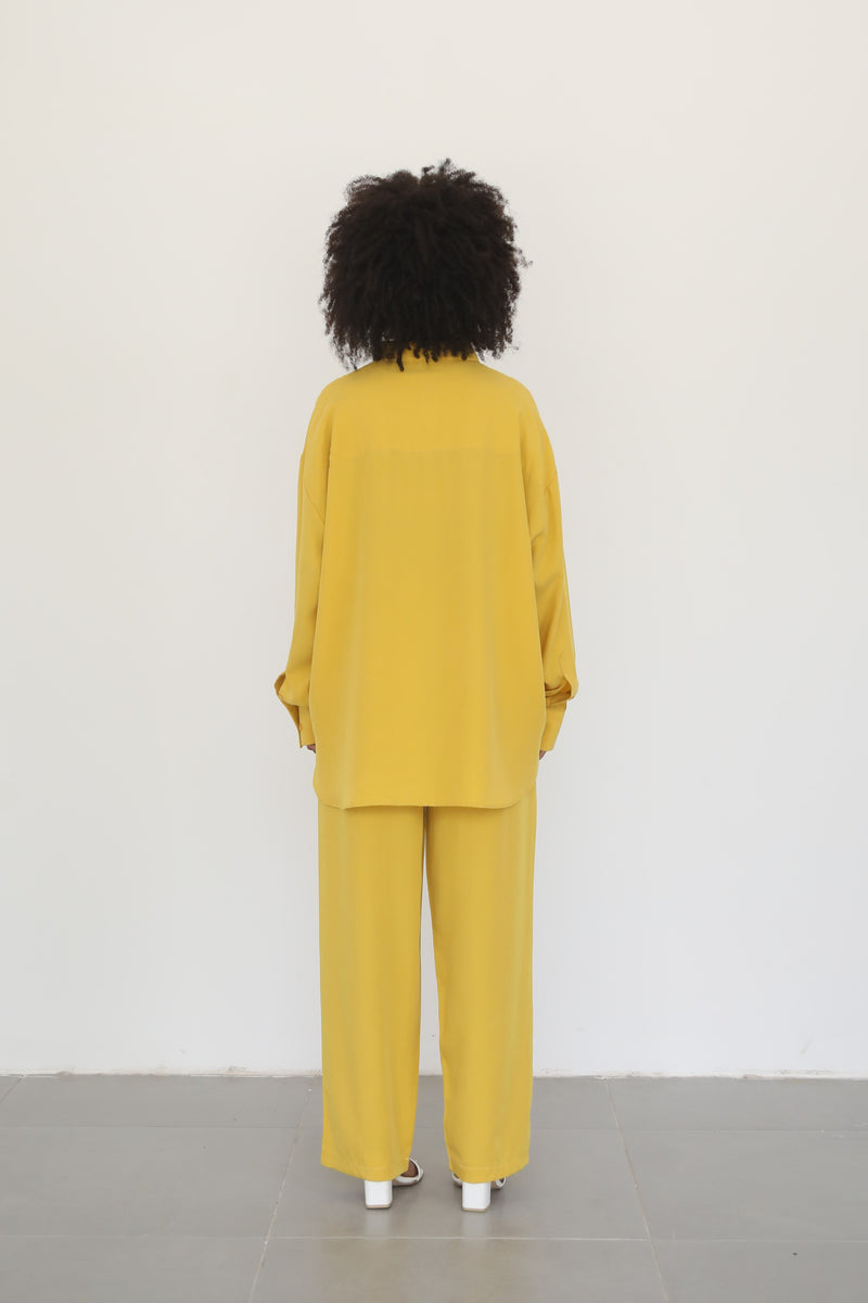 Relaxed Lyocell Coord Set - Yellow