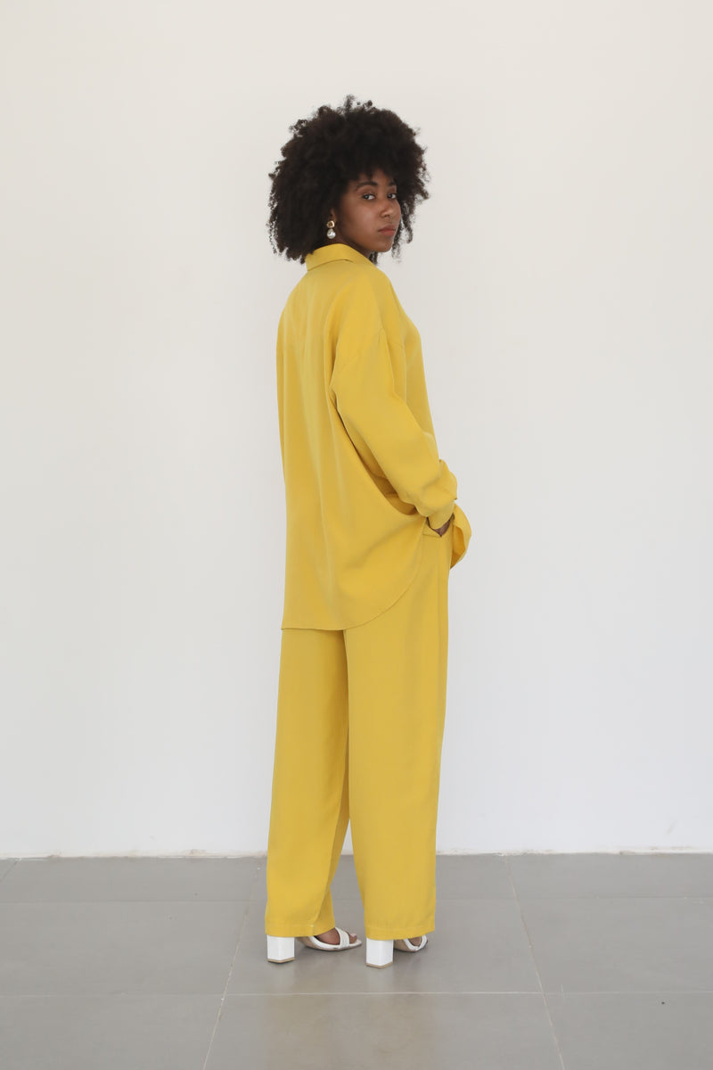 Relaxed Lyocell Coord Set - Yellow