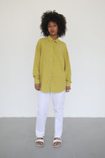 Linen Shirt- Apple Green