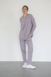 Relaxed Cotton Co-ord Set - Lilac