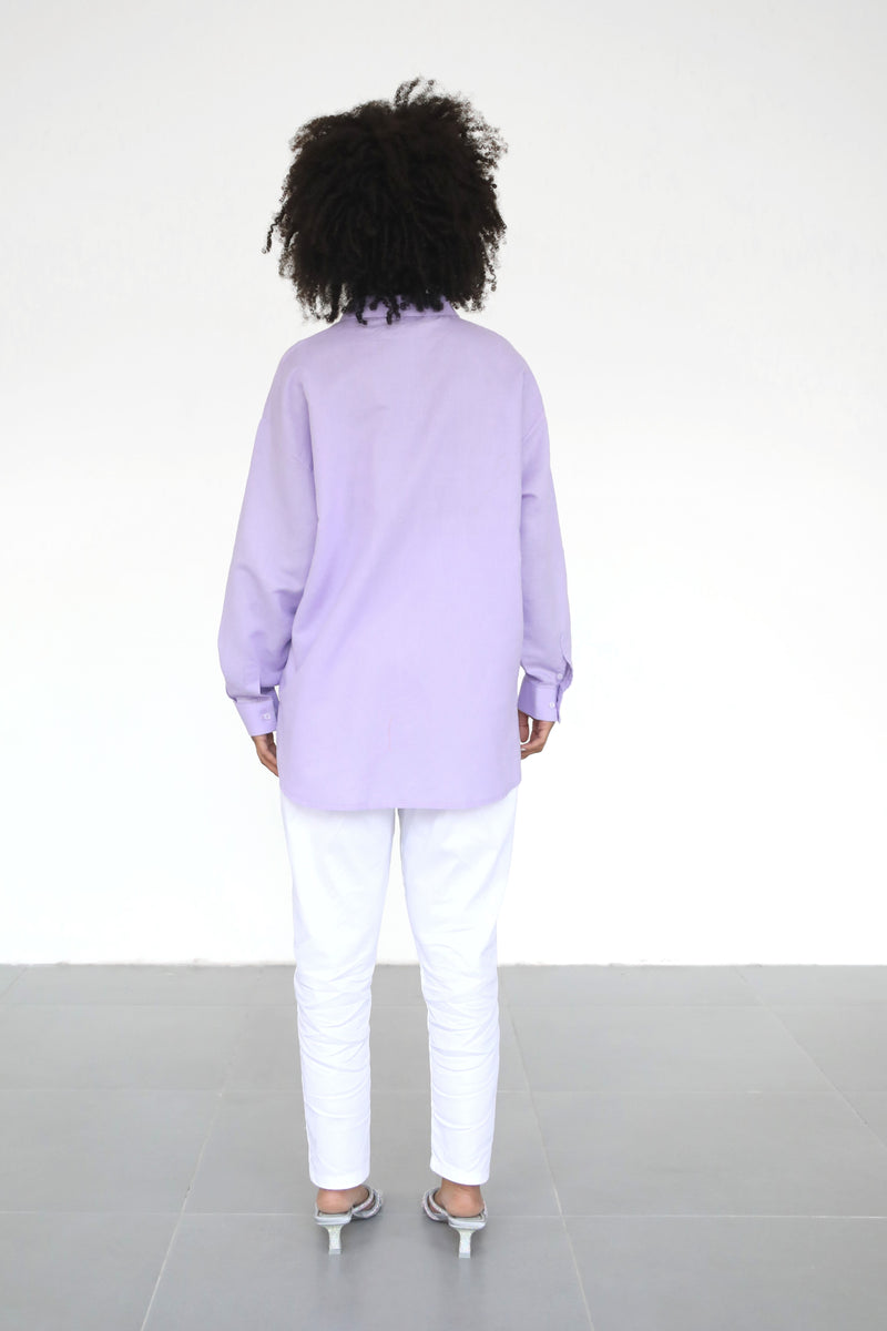 Linen Shirt- Lilac