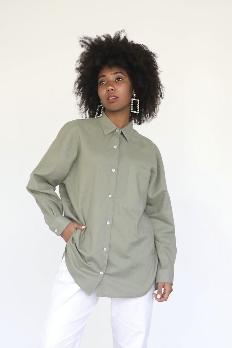 Linen Shirt- Mistletoe