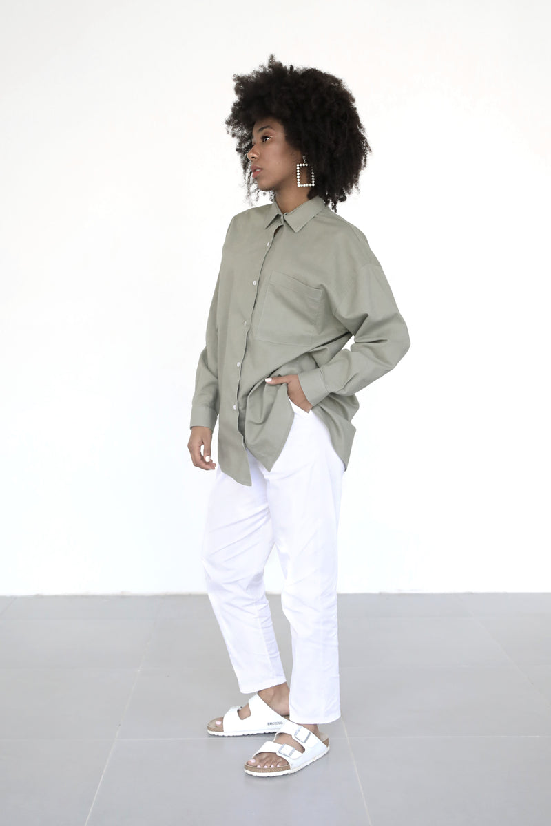 Linen Shirt- Mistletoe