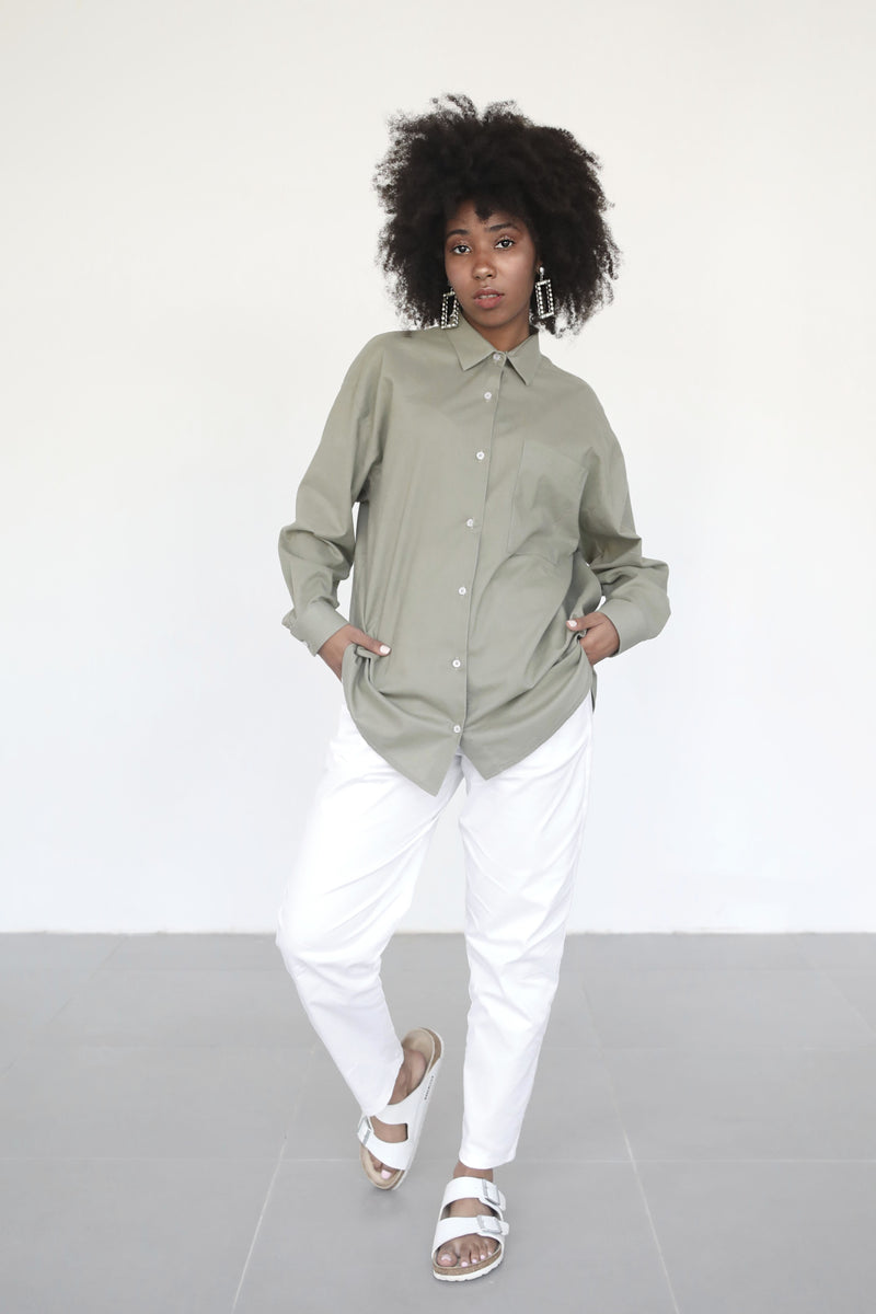 Linen Shirt- Mistletoe