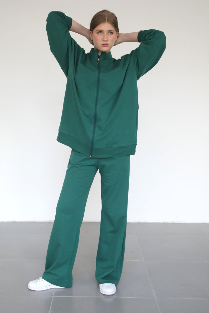 Light Zip-Up Jacket - Emerald