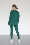 Ribbed Leggings - Emerald