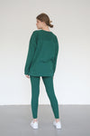 Ribbed Leggings - Emerald