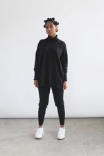 Relaxed Turtleneck Sweater - Black