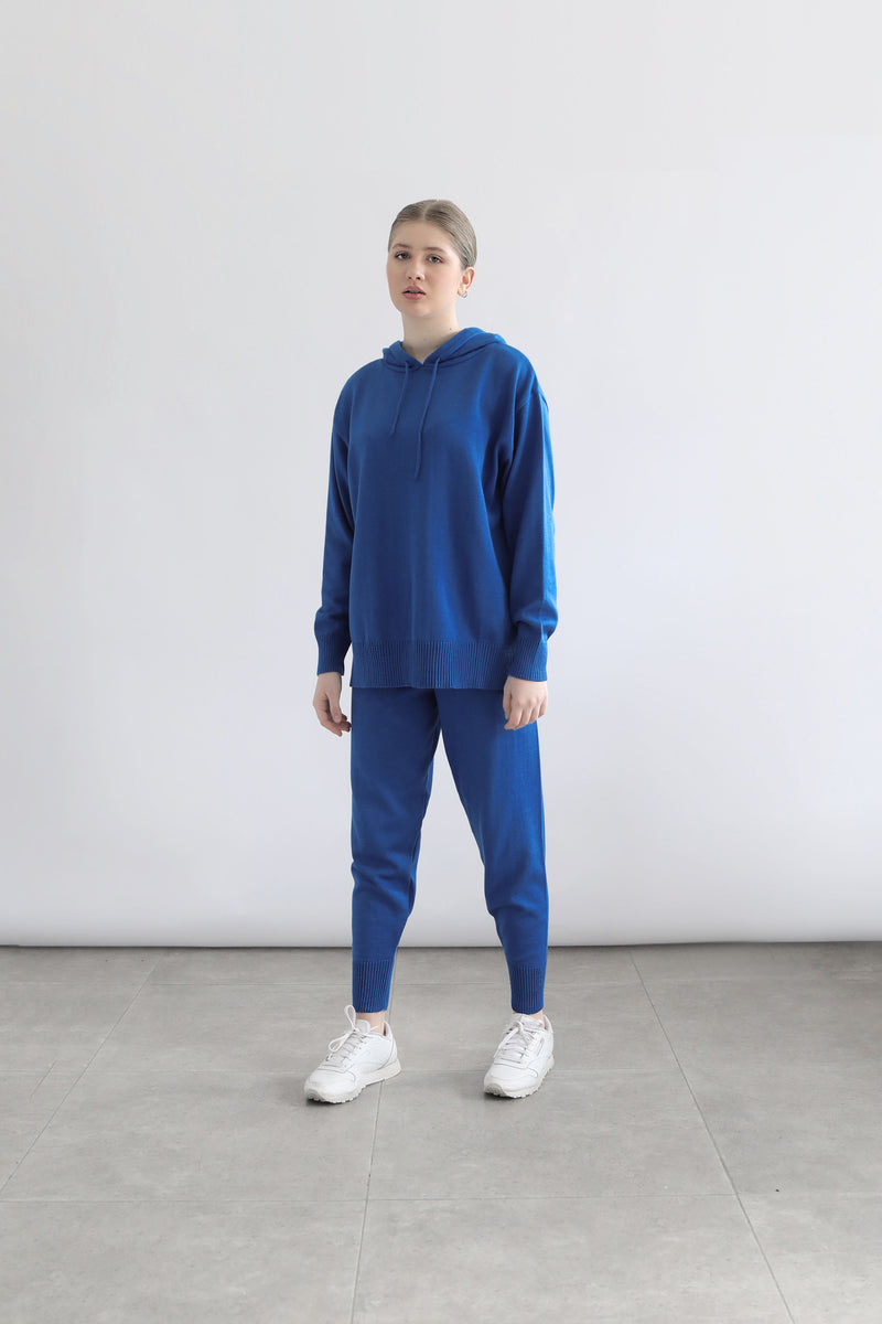 Relaxed Knit Joggers - Regal Blue
