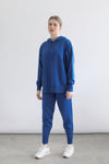 Relaxed Knit Hoodie - Regal Blue