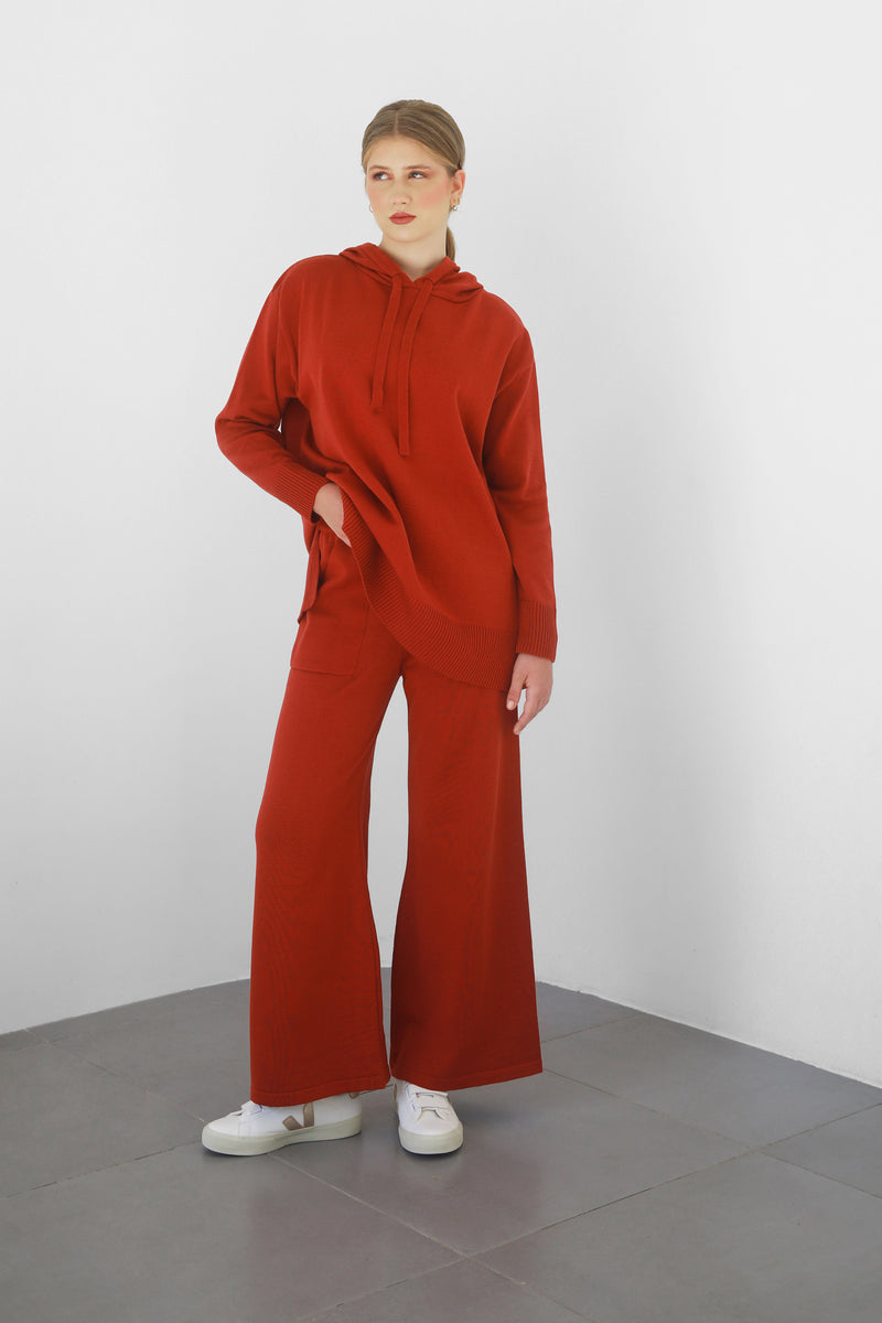 Knit Flare Pants - Cinnamon