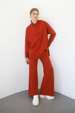 Knit Flare Pants - Cinnamon