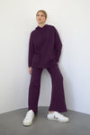 Knit Flare Pants - Blackcurrent