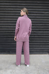 Knit Wide Pants - Berry Nude