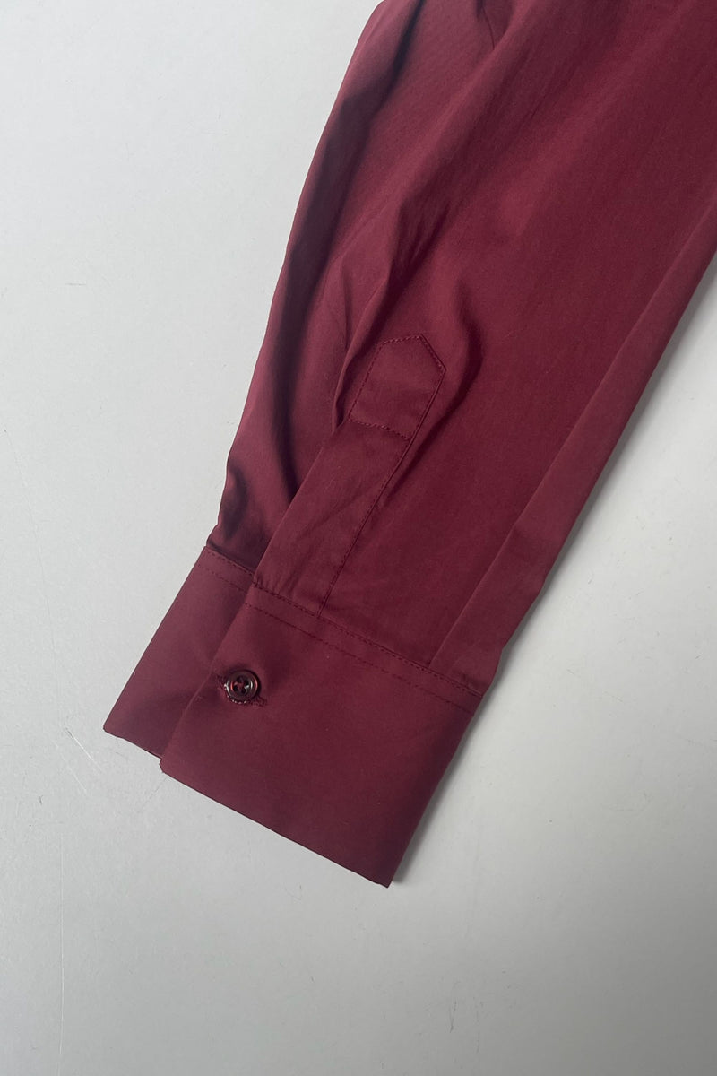 Basic Poplin Shirt - Burgundy