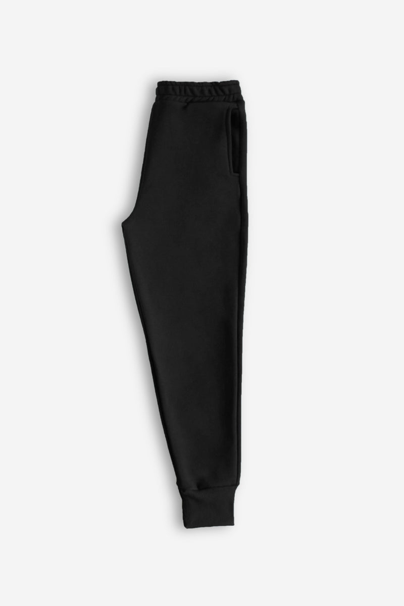 Heavy Ribbed Sweatpants - Black
