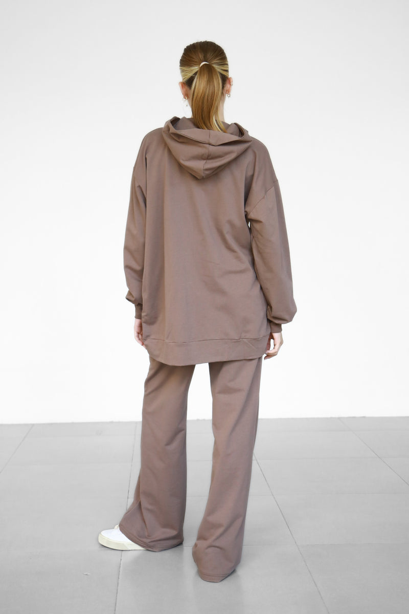 Light Zip-Up hoodie - Mocha