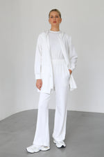 Light Waisted Zip-Up Hoodie - Cream