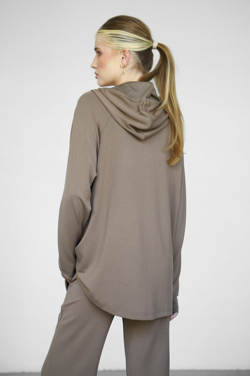 Modalite Zip-up Hoodie - Truffle