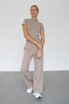 Light Flare Sweatpants - Taupe
