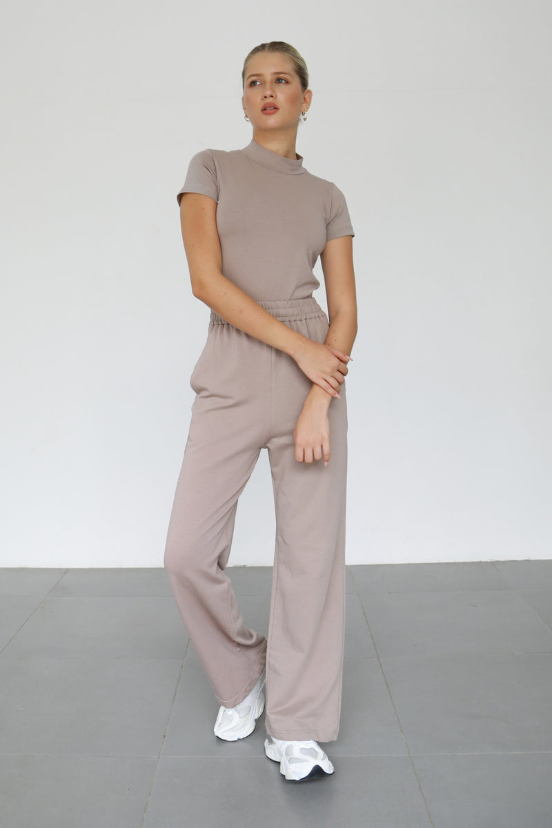 Light Flare Sweatpants - Taupe