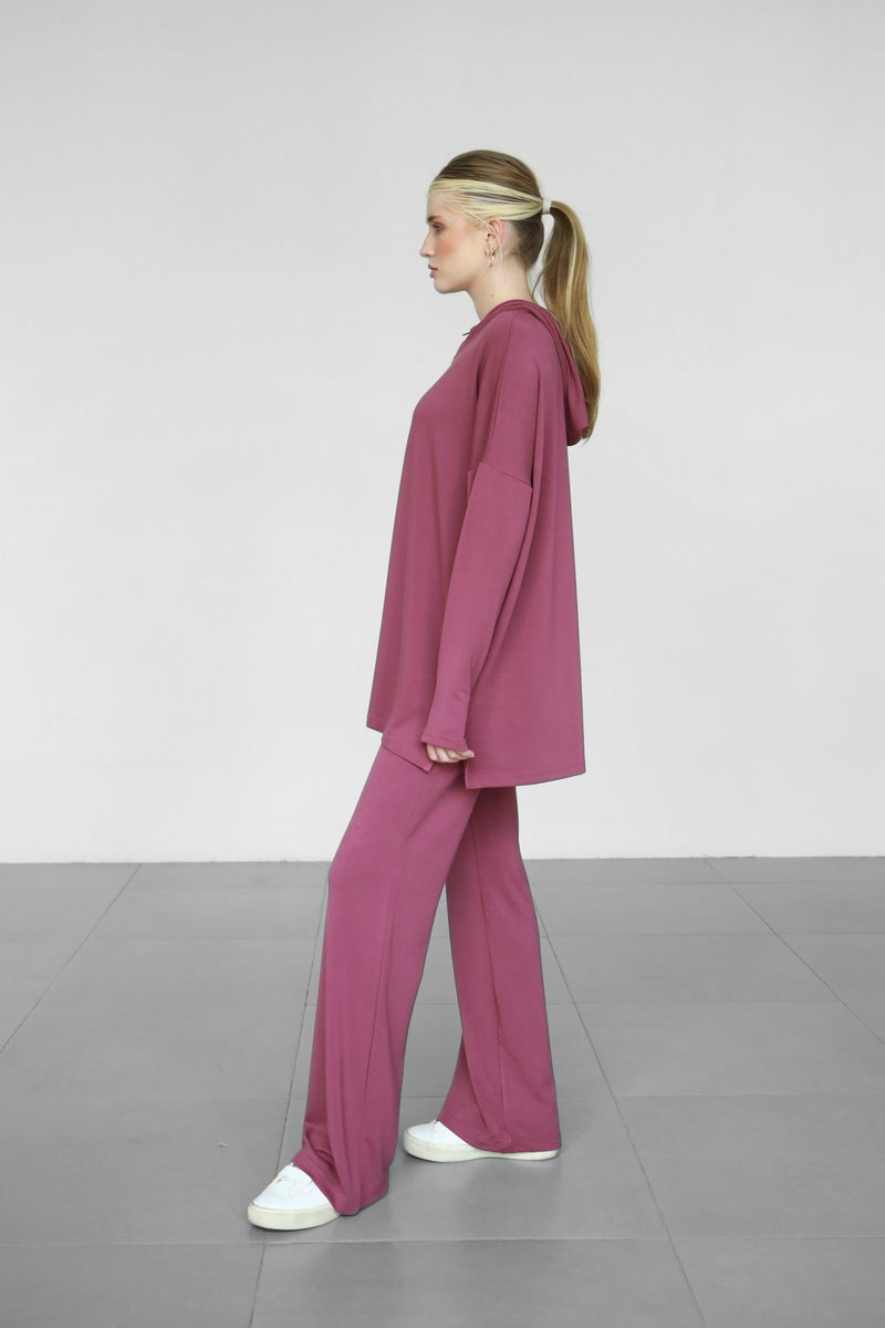 Modalite Half Zip Hoodie - Plum