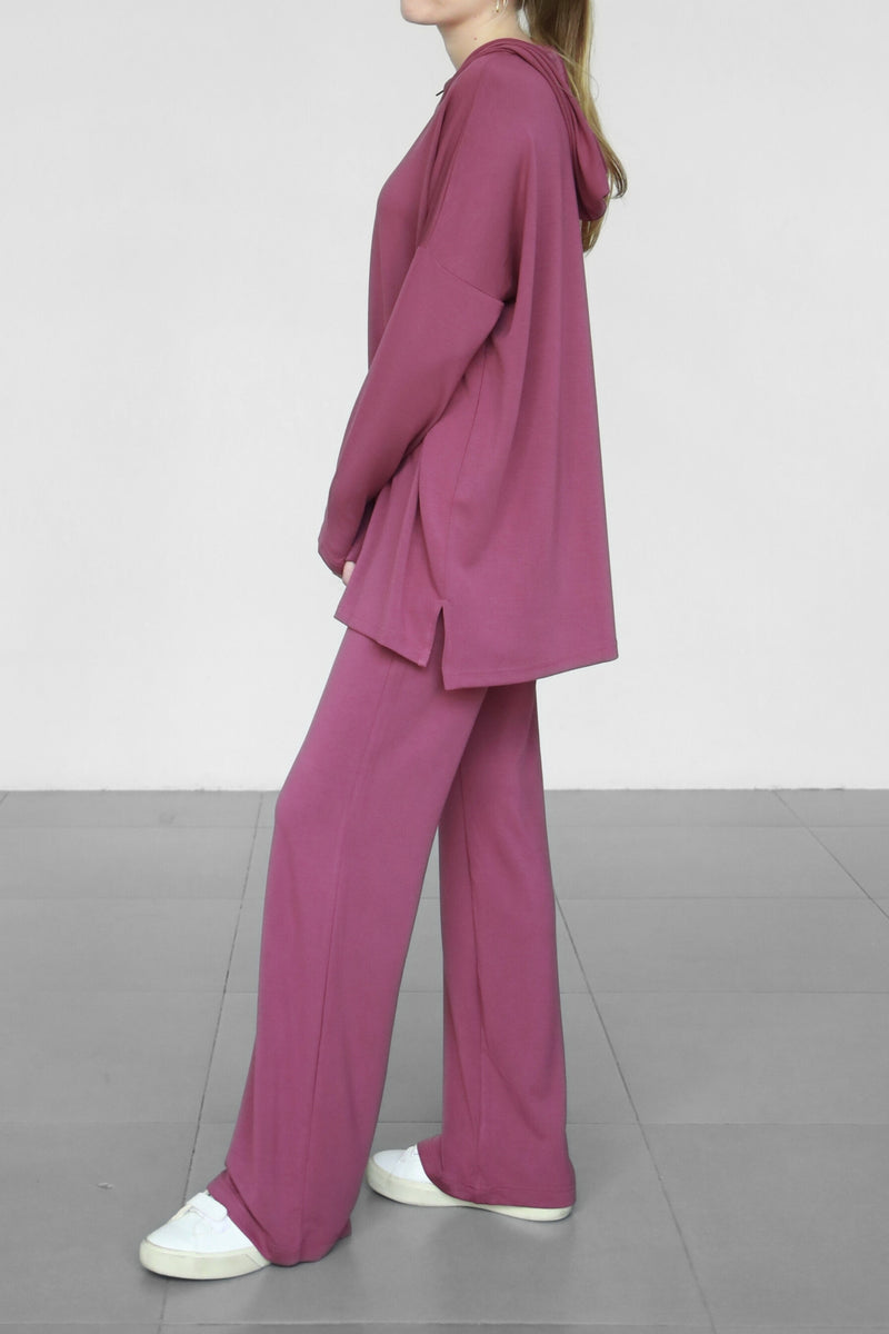 Modalite Half Zip Hoodie - Plum