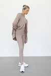 Ribbed Leggings With Pockets - Taupe