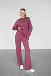 Modalite Flare Sweatpants - Plum