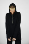 Modalite Half Zip Hoodie - Black