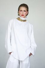Gaia Linen Blouse- White