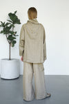 Gaia Linen Blouse - Almond Latte