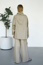 Gaia Linen Blouse - Almond Latte